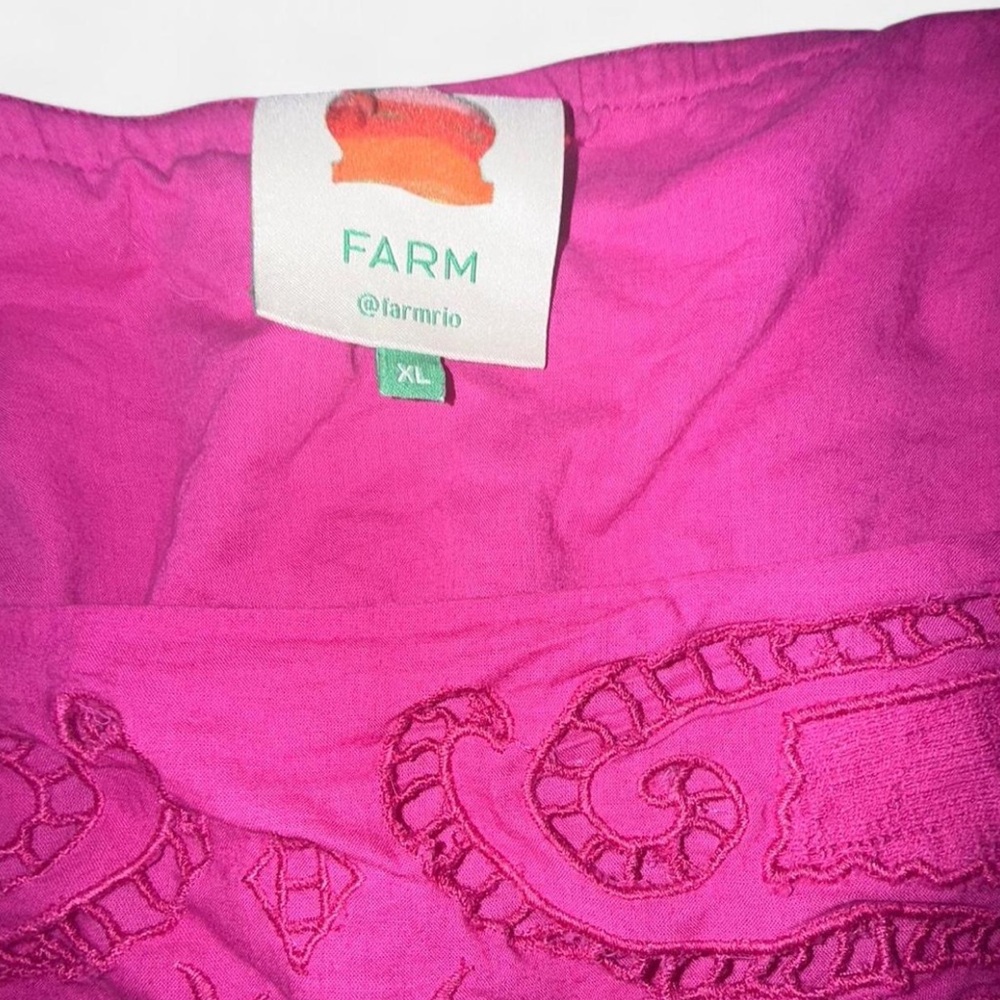 FARM Rio Fuchsia Embroidered Blouse